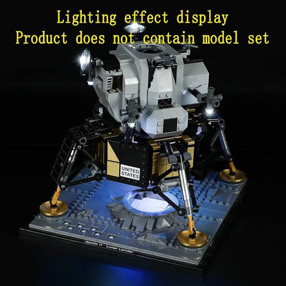 LED Light Kit (Remote Control) Compatible with Lego NASA Apollo 11 Lunar Lander - for Creator 10266 (Model Set Not Included)