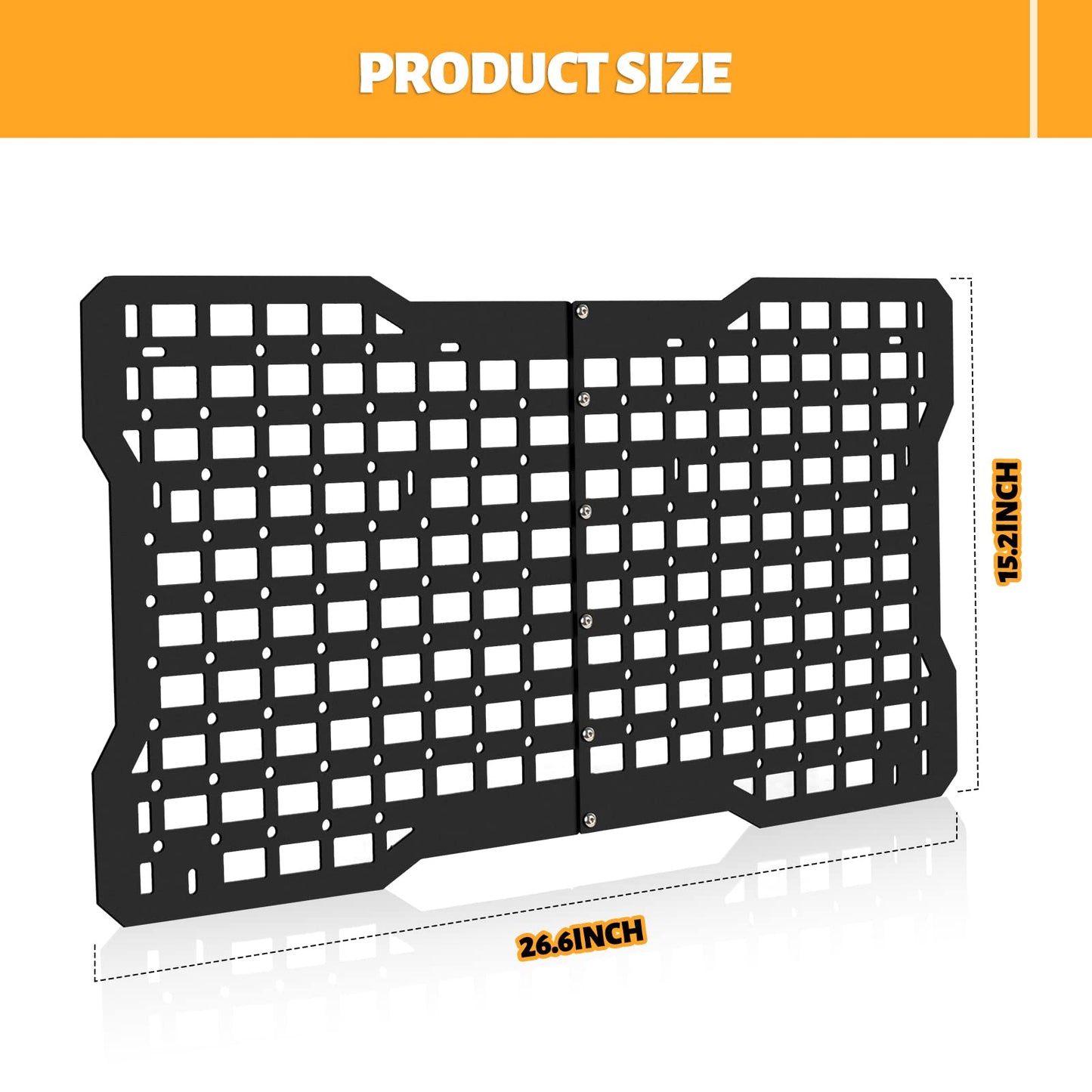 MAIKER OFF ROAD Tailgate Storage Panel Tailgate Molle Panel Steel Cargo Shelf Storage Luggage Holder Carrier with 3 Storage Bags for Ford Bronco Accessories 2021 2022 2023 2/4 Doors