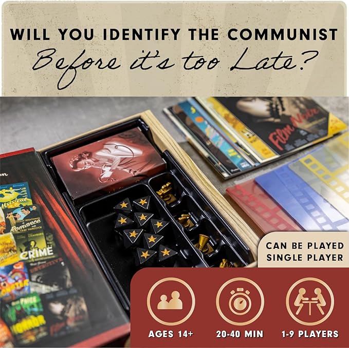Facade Games Hollywood 1947 Board Game - A Movie Making Game for Friends and Family - A Board Game of Cards Strategy and Deceit for 1-9 Players Ages 14 and Up