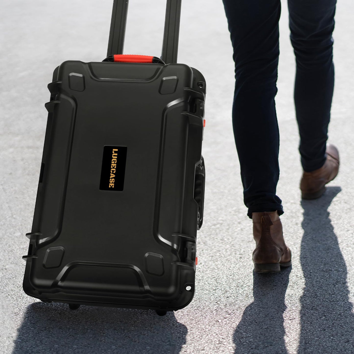 Wheeled Pistol Gun Case for 10 Handguns - Holds 10 Pistols & 12 Magazines, Pre-Cut Pistols Hard Shell Gun Box, TSA Approved Pistol Case for SIG Sauer, Smith & Wesson, for Colt, for Revolver, for Glock