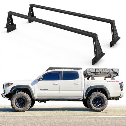 CLAMBER Cross Bar for Full-Size Pickup Truck, Adjustable Ladder Racks Overland Bed Bars Bed Racks Compatible with Ford F-Series, Silverado, Sierra, Ram, Titan & XD, Tundra