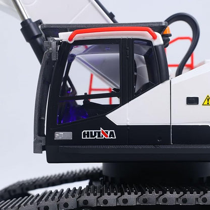 US in Stock 1/14 HUINA RC Metal Excavator Model 1594 Radio Control 22CH Ball Claw Bucket Comes with Lights and Sound Hobby Grade Model for Ages 14+