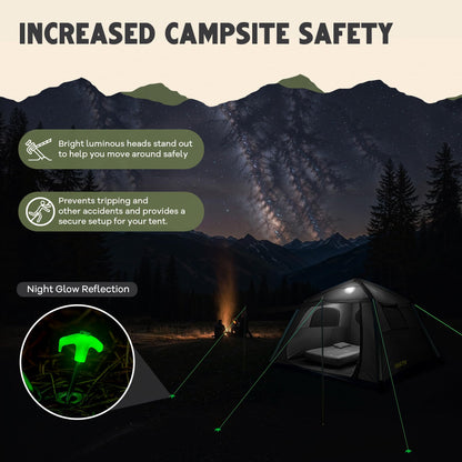 Oaktiv Inflatable Tents for Camping - CloudCamp 4-6 Person Blow Up Tent, Self Inflating Glamping Tent with Pump, 210D Oxford Waterproof, UV50+ Protection, 4-Season Air Tent for Adults
