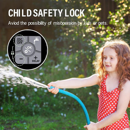 SOYUS Programmable Garden Hose Timer - Waterproof Digital Irrigation System with Rain Delay | 2 Outlets
