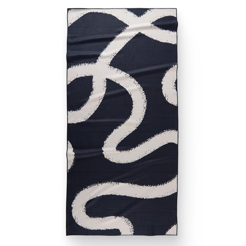 GEOMETRY Micro-Loop Beach Towel – Spring & Summer Collection – Quick-Dry, Sand-Resistant, Ultra-Absorbent Compact Towel for Beach & Travel (Wind Down)