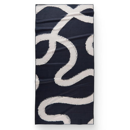 GEOMETRY Micro-Loop Beach Towel – Spring & Summer Collection – Quick-Dry, Sand-Resistant, Ultra-Absorbent Compact Towel for Beach & Travel (Wind Down)