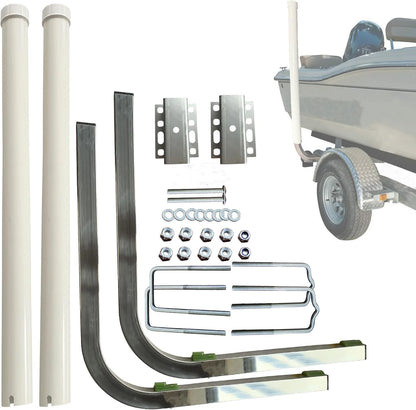 SUONE Boat Trailer Guides,2*UPVC Boat Trailer Guides Poles Kits,Ocean Specific 2*316L Stainless Steel Trailer Post Guide on Anti seawater Corrosion,for Boats, Trailers,Kayaks,Canoes,Ski Boats (40 in)