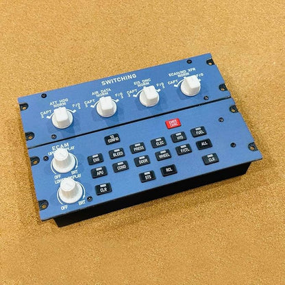 Flight Simulator Controller A32X ECAM Home Cockpit Panel for MSFS 2020/2024 FE-NIX FB-W on Windows Plug-and-Play Display Unit
