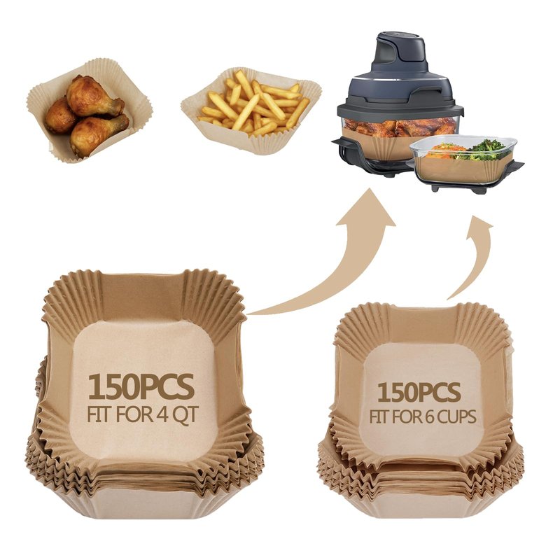 300PCS Air Fryer Liners disposable for Ninja Crispi,Air Fryer Accessories for Ninja Crispi 4-in-1 Portable Glass Cooking System,Suitable for Ninja Crispi Containers