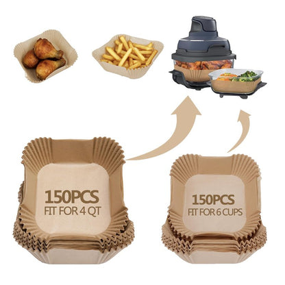 300PCS Air Fryer Liners disposable for Ninja Crispi,Air Fryer Accessories for Ninja Crispi 4-in-1 Portable Glass Cooking System,Suitable for Ninja Crispi Containers