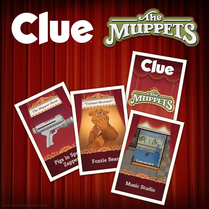 CLUE: The Muppets Classic Board Game Solve The Mystery in The Muppet Theater with Kermit Fozzie &amp More Discover Who Where and What Weapon was Used Officially Licensed The Muppets Merchandi