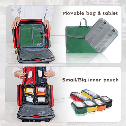 Ehucon A&E Trauma Bag,Emergency Bag,Medical Duffel Bag for healthcare, home, travel emergency rescue needs,Large First Aid Bag Empty for Durable/sturdy/waterproof