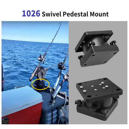 XQK 2 PCS 1026 Swivel Pedestal Mount for Models Black Small