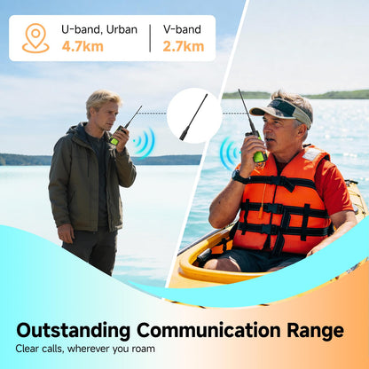 Retevis EZTalk 4S IP68 Waterproof Walkie Talkies, GMRS Long Range Emergency Two Way Radio, Floating, 2000mAH Rechargeable, NOAA Weather Alerts, Sturdy and Durable, for Salt Water