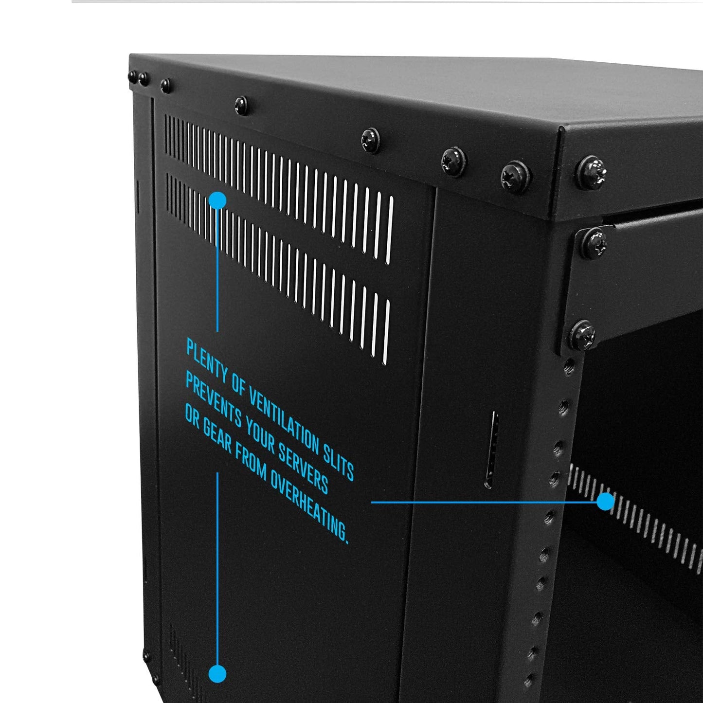 AxcessAbles 12U AV Equipment Rack | 19-Inch Steel Open Frame Home Studio Rack with 3” Caster Wheels | Universal Case for Studio, Server, Network Gear | 550lb Capacity | Screws, Spacer, Tool Included