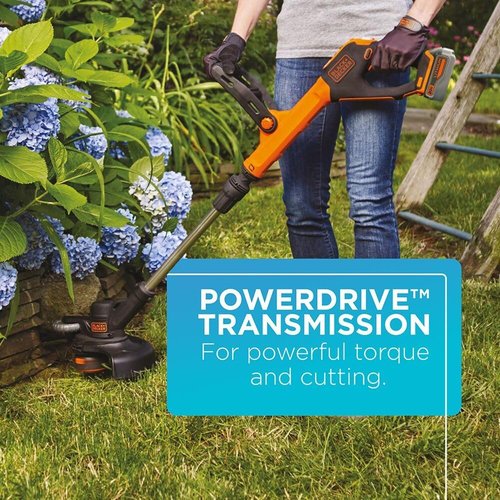 BLACK+DECKER 20V MAX String Trimmer & Edger - EasyFeed Weed Wacker with 12-Inch Cutting Width & 2 Speed Control, Battery Included
