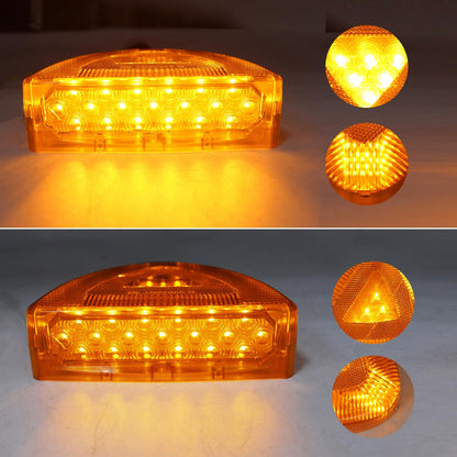 BOLANTON 2Pcs Amber Headlight 39 LED Turn Signal Indicators Running Lights, Front Park Light with 3 Wires Replacement Fit for Peterbilt 379 359 357 365 378