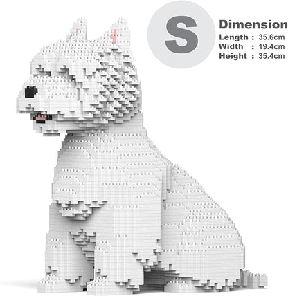 JEKCA West Highland White Terrier 03S | Dog Plastic Building Blocks | Age 14+
