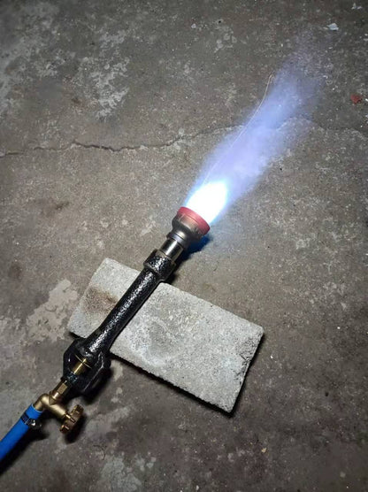 Double Propane Forge Burners with Gas Hose and Regulator for Blacksmith Knife Making Gas Furnace Burner, High Pressure Cast-Iron Burner Head, Burner Assembly Flame Control System, Replacement
