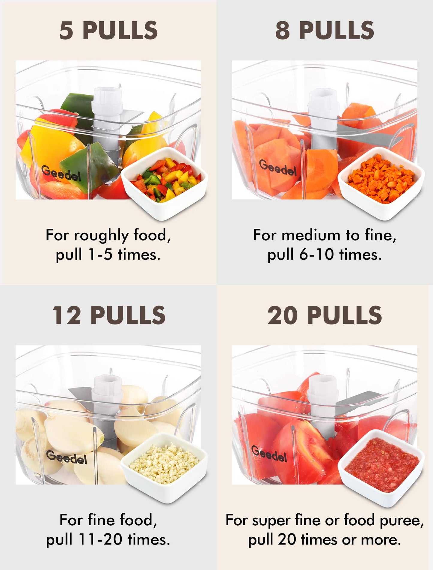 Manual Pull Food Chopper, Hand Pull String Onion Chopper Dicer for Kitchen, Easy Cleaning Food Chopper for Vegetables, Fruits (500 ML)