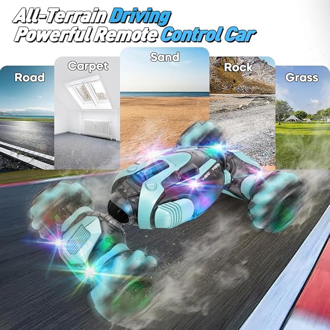 Gesture Sensing RC Stunt Car - Best Gifts for Boys 6-12 Year Old 360° Rotating 4WD Remote Control Transform Hand Controlled Car Birthday Presents for Kids Age 7 8 9 10 11 yr