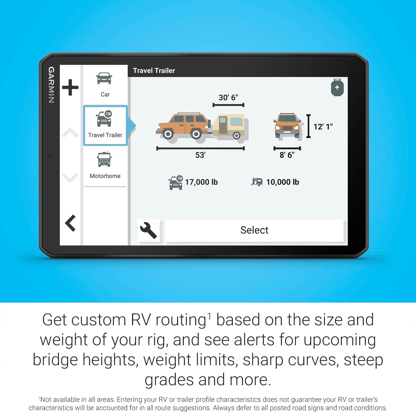 Garmin RV 895, 8" GPS Navigator, Custom Routing, High-Resolution Birdseye Satellite Imagery, Directory of Parks and Services, Landscape or Portrait View Display (Renewed)