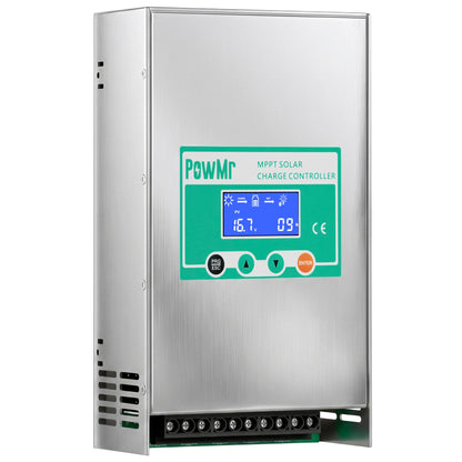 PowMr 80A MPPT Solar Charge Controller 12V 24V 36V 48V Auto, 80Amp Negative Ground Solar Panel Regulator, Aluminum Housing for LiFePO4 Lead Acid Battery, Fits RV Marine Off Grid