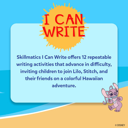 Skillmatics I Can Write Disney's Lilo & Stitch - Reusable Preschool Learning Activities, Educational Toy and Game, Back to School Supplies, Gifts for Students, Kids, Toddlers Ages 3, 4, 5, 6