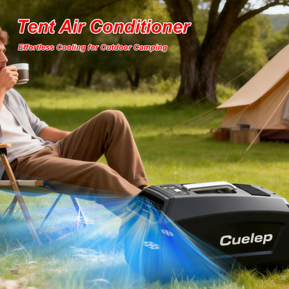 CUELEP Portable Mini Air Conditioner,110V AC(ONLY), 5200BTU Fast Cooling Consumption Air Conditioners Dehumidifier, 450W Power for Camping Tent, RV, Truck, Boat,Van and Fishing