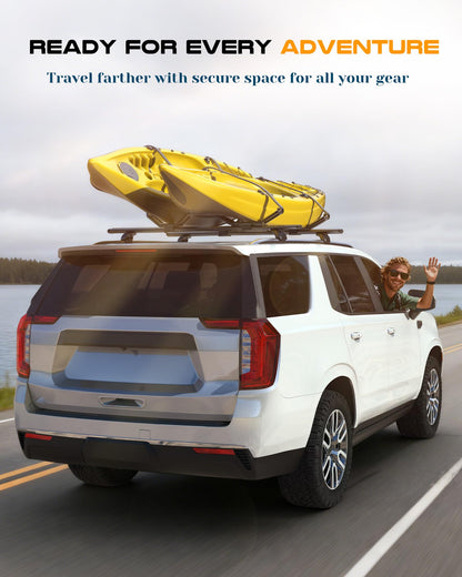 Snailfly Aluminum Lockable Roof Rack Cross Bar Fit for 2021–2026 Chevy Tahoe Suburban, GMC Yukon, Cadillac Escalade, 330 lbs Load Capacity, Easy No-Drill Install, Crossbar for Cargo Kayak Bike