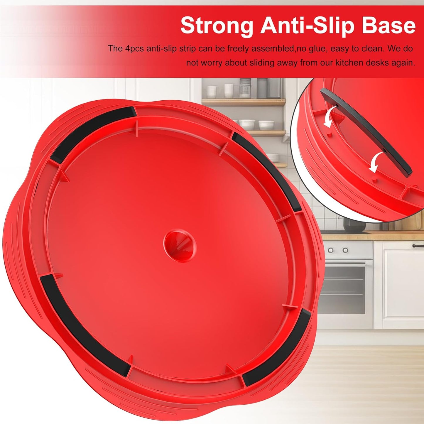 SURETIVIAN Chicken Shredder - Ergonomic Large Meat Shredder Tool with Brush & Fork | BPA-Free, Red