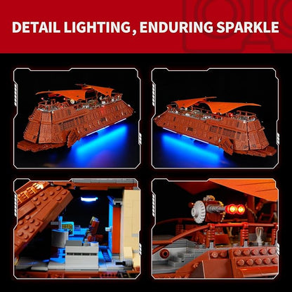 BRIKSMAX 2.0 Light Kit for Lego-Jabba's Sail Barge -Innovative Led Lighting Compatible with Lego Star Wars 75397 - Not Included Model Set