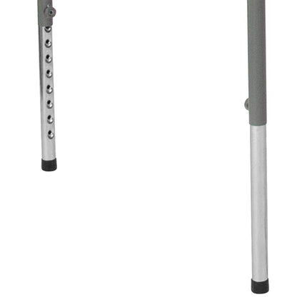 Flash Furniture Kathryn 2.79-Foot Square Height Adjustable Granite White Plastic Folding Table