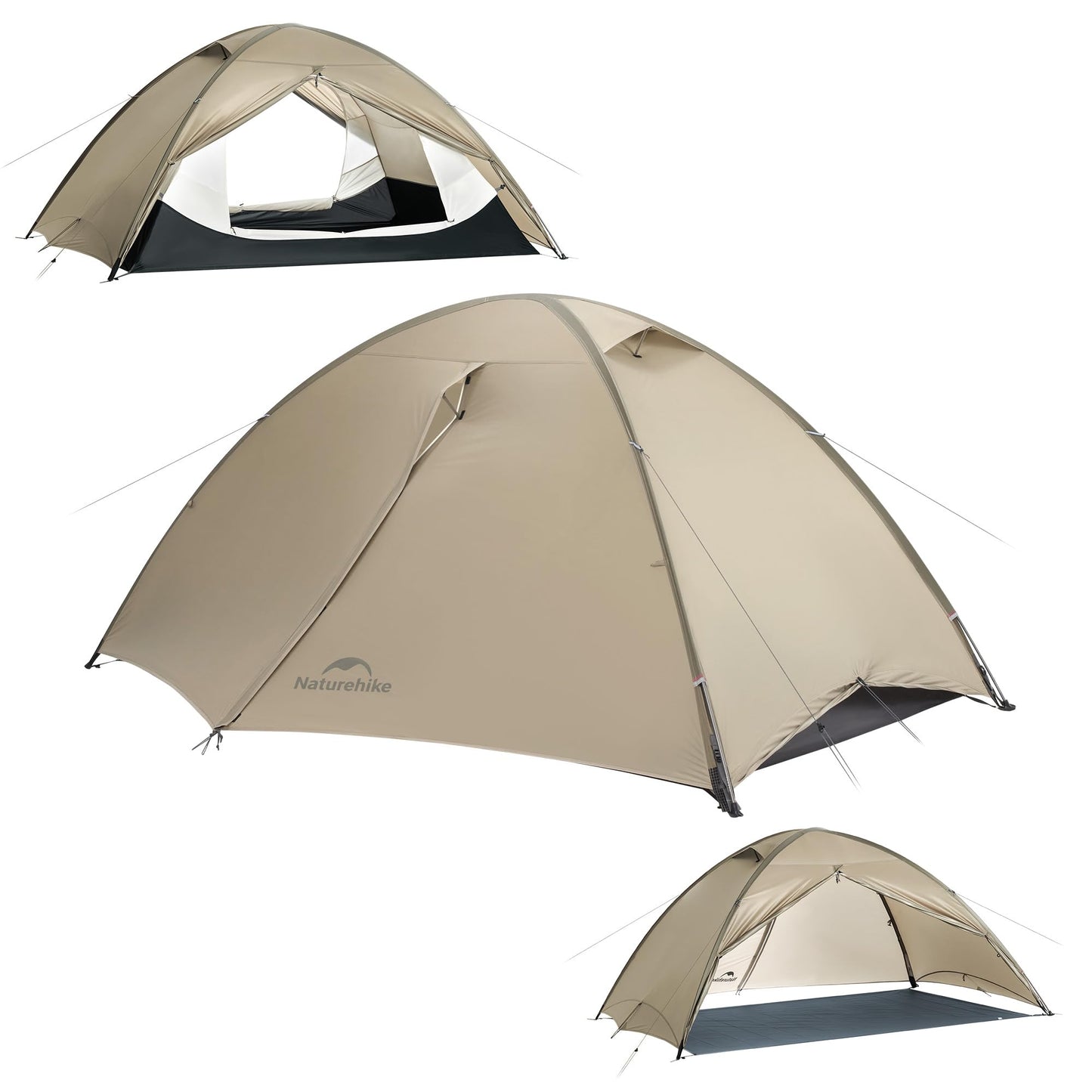 Naturehike Giling 1/2 Person Backpacking Tent 4 Season Lightweight Tent for Hiking & Bikepacking Easy Setup 3000mm Waterproof Ultralight CampingTents for Outdoor Cycling