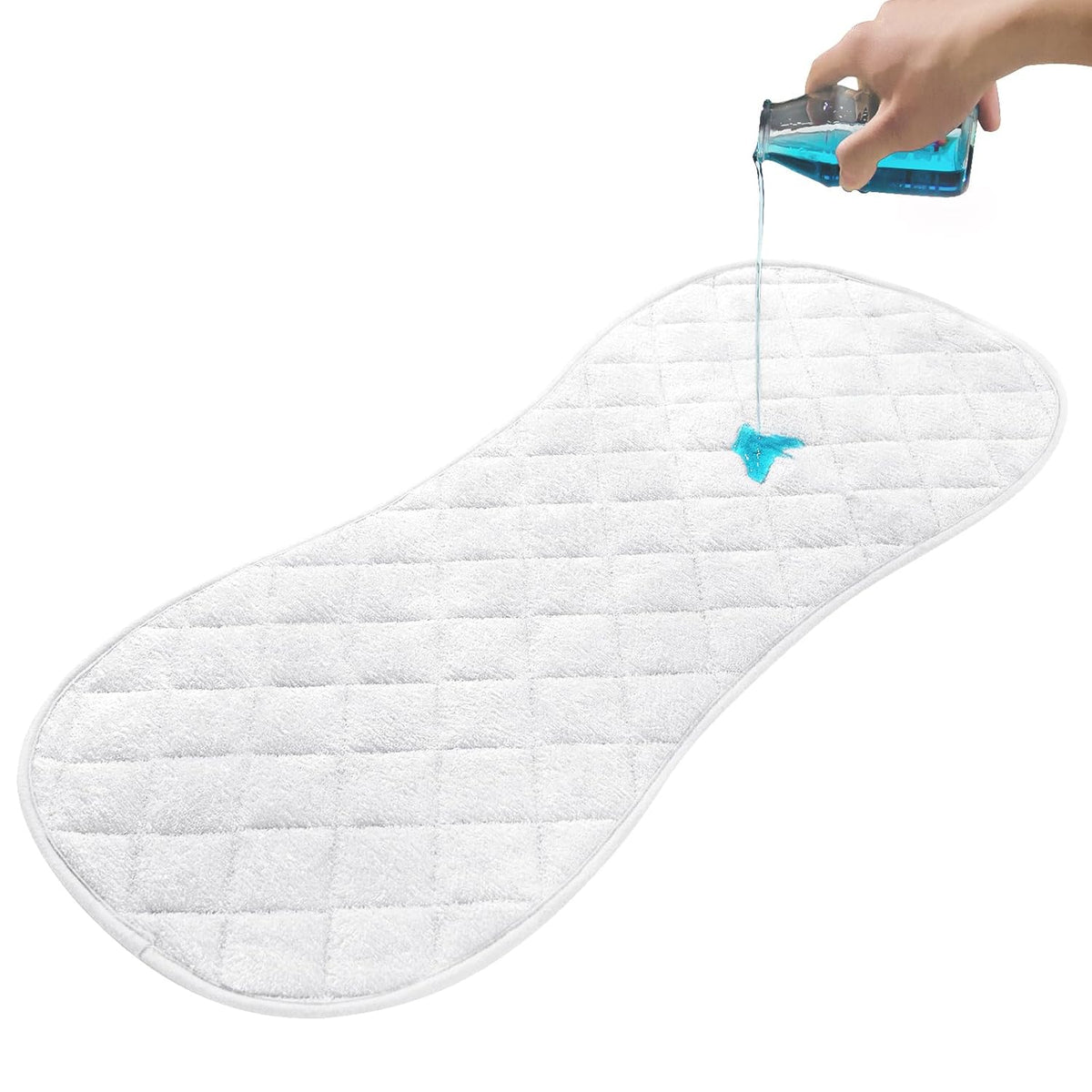 Moonsea Waterproof Changing Pad Liners - Thicker Non-Slip Design, 3 Pack, White, Machine Washable