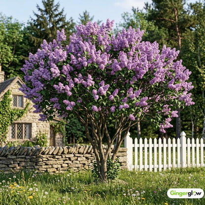 Purple Lilac Bush Tree, 1 Quart Pot Starter Plant, Cold Hardy, Low Maintenance, Fragrant Lilac Tree Ready to Plant for Outdoor Garden