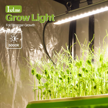 Inzlume Indoor Greenhouse with Grow Light, Mini Greenhouse with 4 Pack 36W Grow Lights for Indoor Plant, Seed Start, Seedling, Seed Trays, 17.7" W x 29.5" L x 59" H