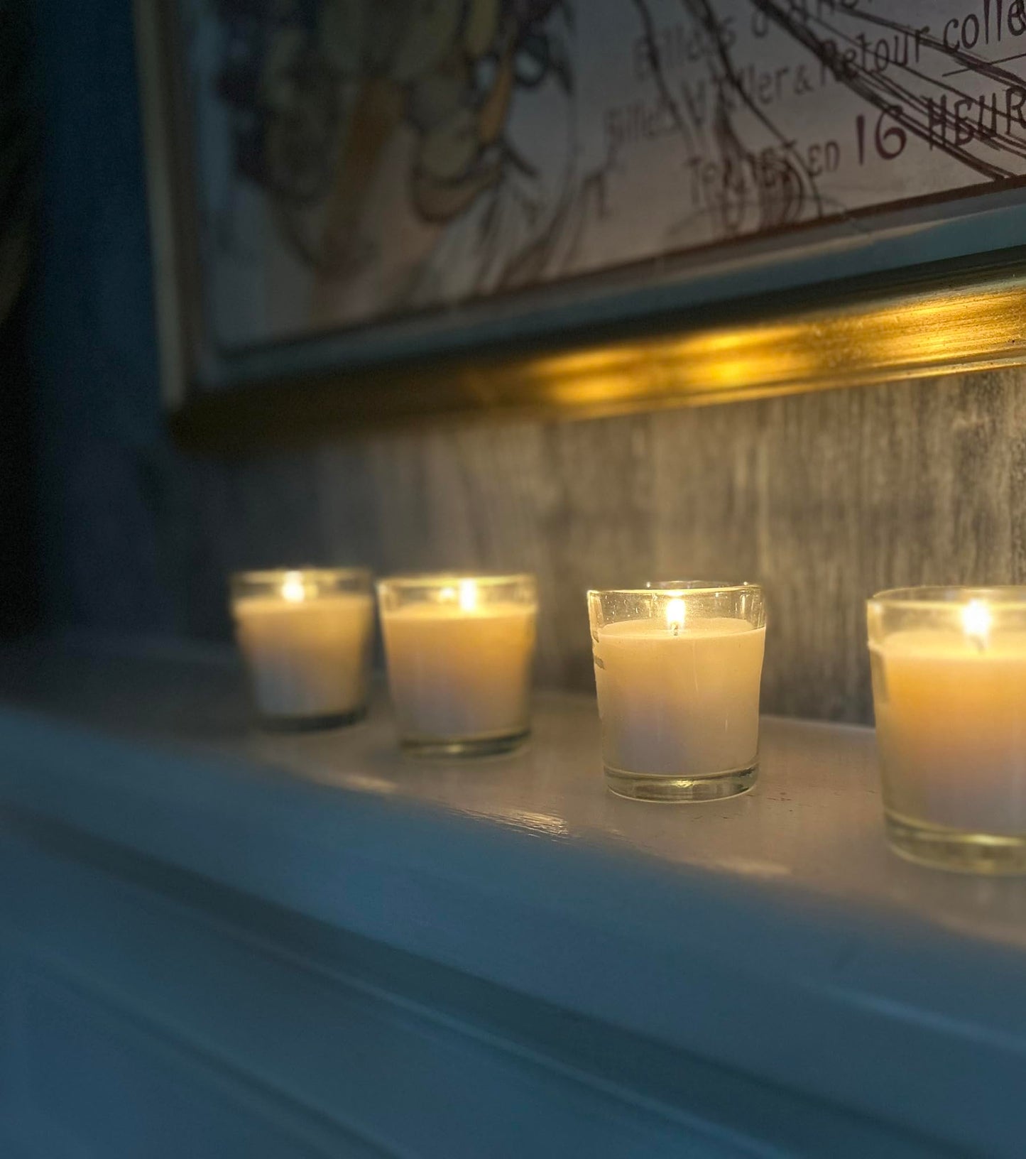 Stonebriar 48 Pack Unscented Long Burning Clear Glass Ivory Wax Filled Votive Candles