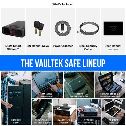 VAULTEK DS2e Smart Station™ Essential Model with Digital Keypad + Auto Open Drawer + Charging Ports