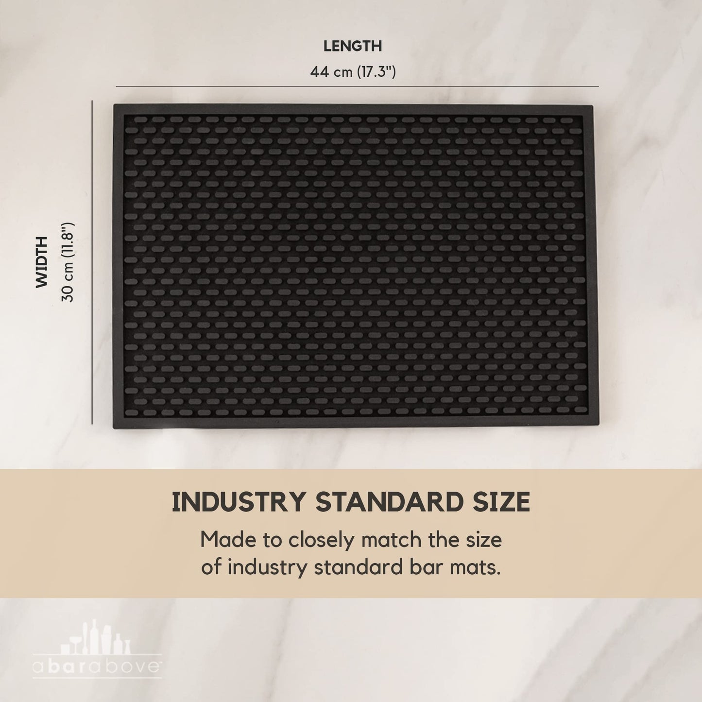 Premium A Bar Above Heavy Duty Bar Mat, Food Safe Silicone Mat, Mats for Bartending and Coffee, Commercial Strength Bartender Accessories, Dish Drying Mats for Kitchen Counter, Barista Accessories