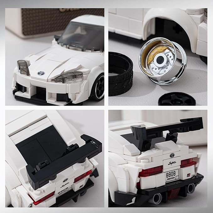 Toyota Supra Building Car with Display Container Toyota Officially Licensed Compatible with Speed Champions Sports Racing Car Building Toys for Adults and Kids Boys Aged 8-16 (367PCS)