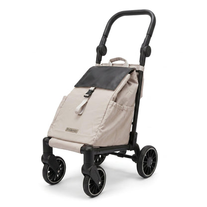 Foldeavor Stroller-Grade Folding Shopping Cart with One-Step Foot Brake, Smooth-Glide Large EVA Wheels, 35L Water-Resistant Grocery Bag, 110 lbs Heavy Duty Foldable Utility Trolley