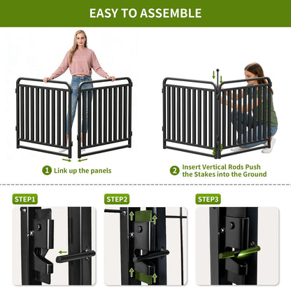 Heavy Duty Tube Dog Playpens,Dog playpen Outdoor for Large Dogs,Puppy Play Pen for Indoors,40" H 8 Panels