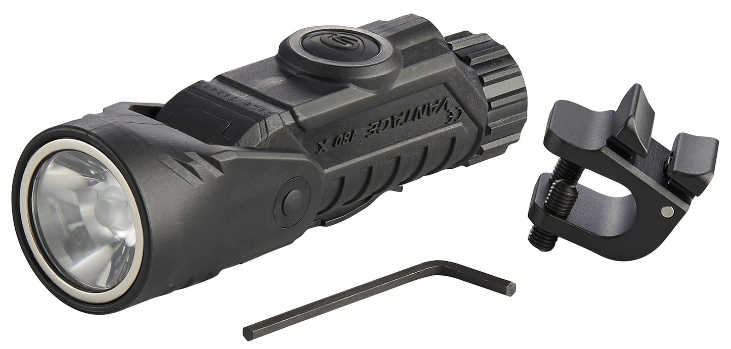 Streamlight 88903 Vantage 180 X 250-Lumen 7,200-Candela Helmet Mounted and Right Angle Firefighter LED Flashlight with Helmet Bracket, Black