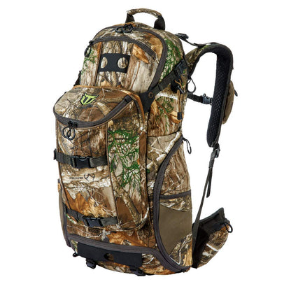 TIDEWE Hunting Backpack 3400cu, Silent Frame Hunting Pack for Bow/Rifle/Pistol（Camo）
