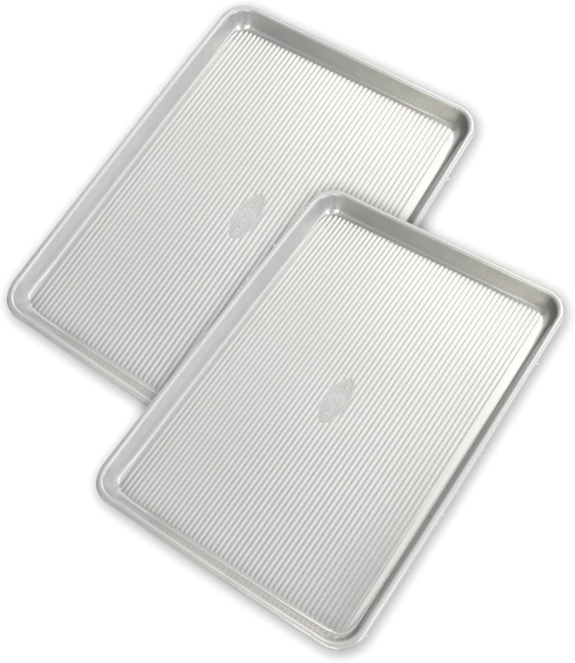 USA Pan | Global Nonstick Aluminum Half Sheet Pan Set - 2 Durable Baking Trays