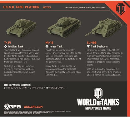 Gale Force Nine World of Tanks Miniatures Game: U.S.S.R Tank Platoon