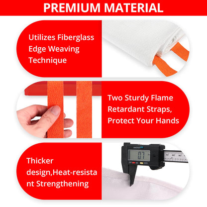 SecuCaptain Emergency Fire Blanket for Home and Kitchen - 20 Pack 40"x40" Flame Suppression Fiberglass Fire Blankets for House Camping Car Warehouse Office Emergency Survival Safety