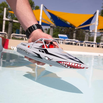 Pro Boat Sprintjet 9 Self-Righting Deep-V Jet Boat Brushed RTR Ready to Run Silver PRB08045T1