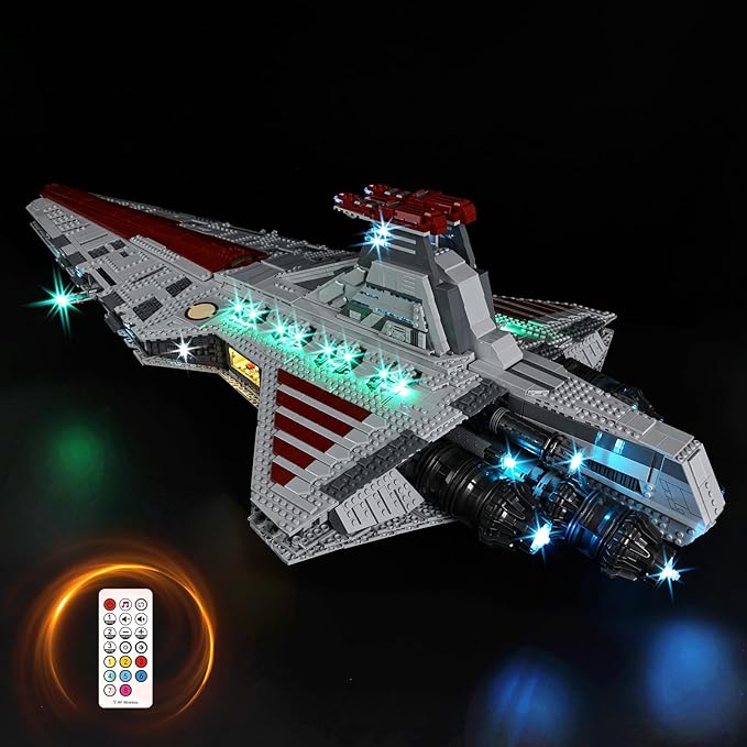 BrickSoul Led Light Kit for Venator Compatible with 75367 Light Kit Light Up Your Star Wars Star Destroyer Building Set - RC Version